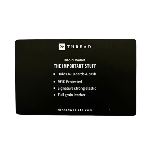 ❤️Thread Wallets Slim Bifold RFID Leather Wallet- Unisex - Picture 7 of 9
